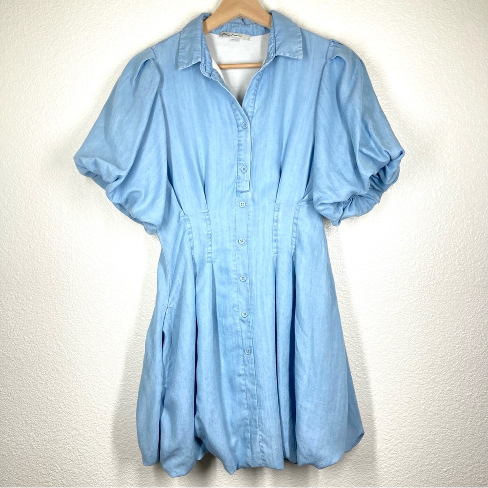 Tart Collections Kara Dress Open Air Blues XS Tencel Rayon Baloon Short Sleeves - Picture 4 of 16